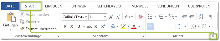 Word Absatz Zeilenabstände