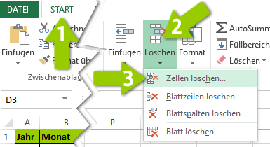 Excel - Leere Zeilen löschen Excel - Leere Zeilen löschen