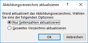 Abbildungsverzeichnis aktualisieren