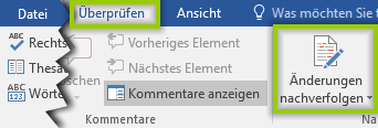 Word Änderungen nachverfolgen